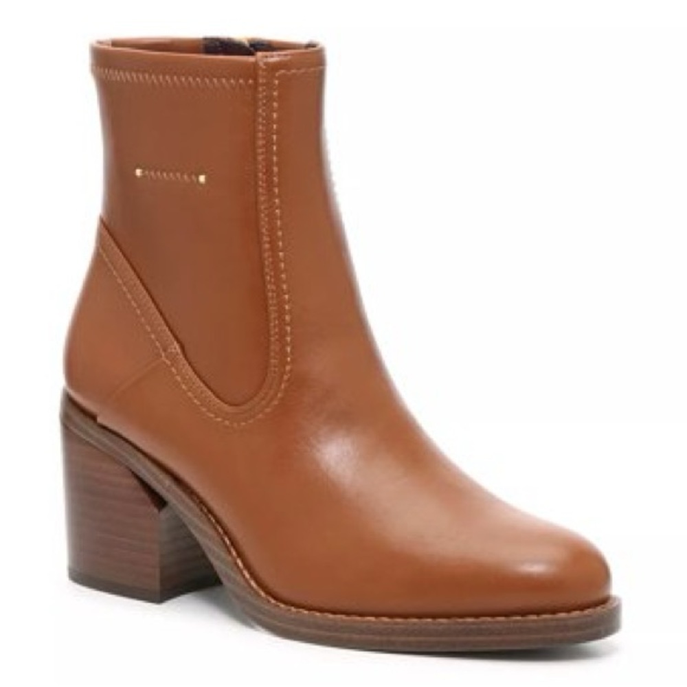 Franco Sarto Brown Leather Ankle Boots